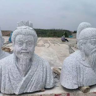 绍兴 白麻花岗岩石材人物立体雕刻