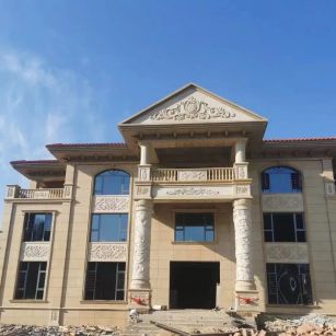 绍兴 黄金麻花岗岩别墅外墙干挂