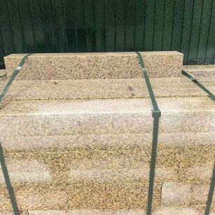 绍兴 黄金麻花岗岩石材机切面栏杆料半成品