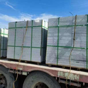 绍兴 芝麻白花岗岩地铺石装车日常