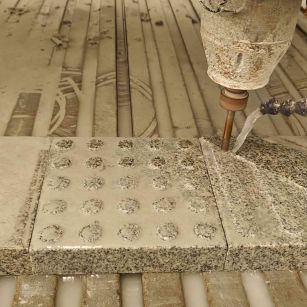 绍兴 芝麻白花岗岩石材盲人石、盲道石、盲点石