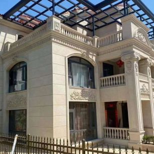 绍兴 黄金麻花岗岩荔枝面别墅外墙干挂