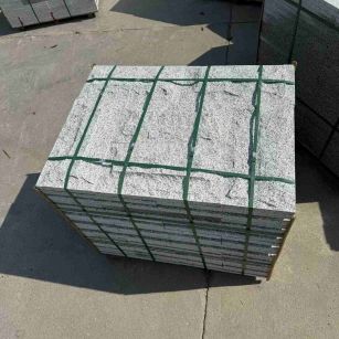 绍兴 白麻花岗岩石材自然面蘑菇石成品