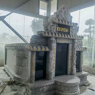 绍兴 芝麻白墓碑效果展示图