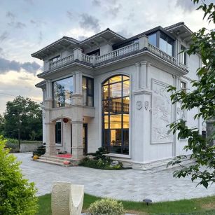 绍兴 白麻花岗岩私人别墅干挂石材豪华定制