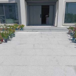 绍兴 芝麻白花岗岩地铺石地面铺装