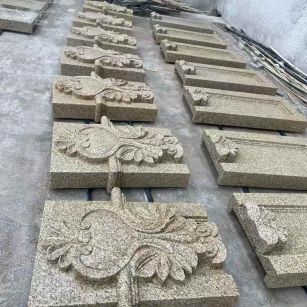 绍兴 黄金麻花岗岩别墅外墙雕刻板