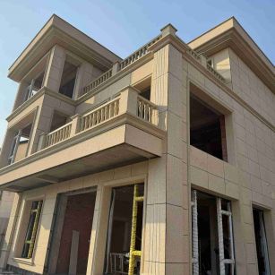 绍兴 黄金麻花岗岩石材荔枝面外墙干挂效果展示