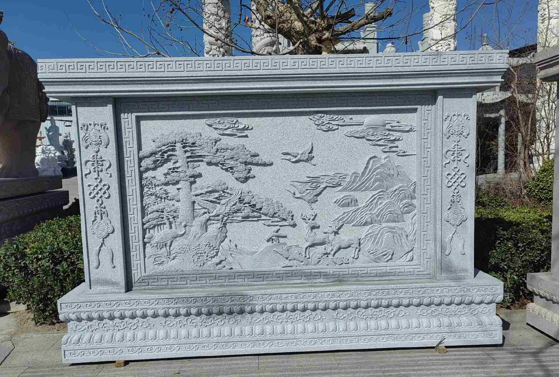 绍兴 芝麻白大型照壁，屏风，影壁