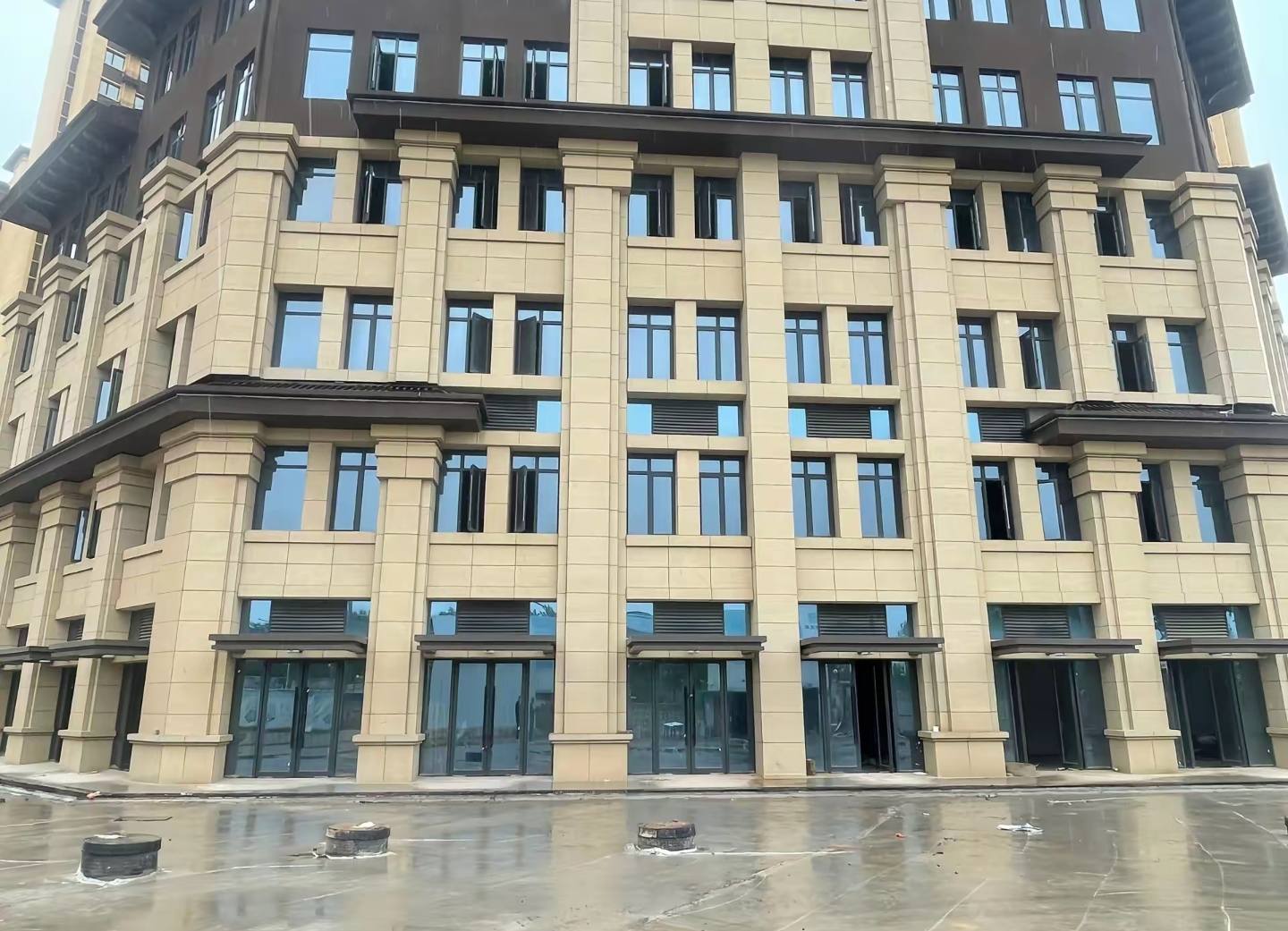 绍兴 黄金麻花岗岩荔枝面小区外墙干挂