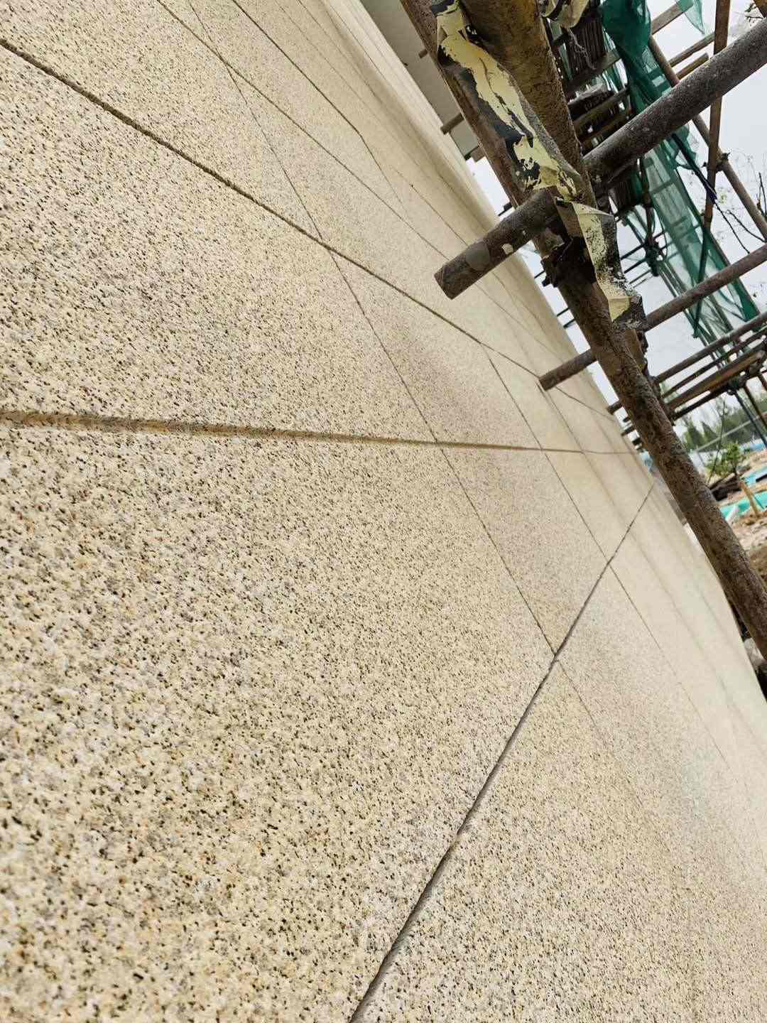 绍兴 黄金麻花岗岩荔枝面外墙干挂石材效果示例