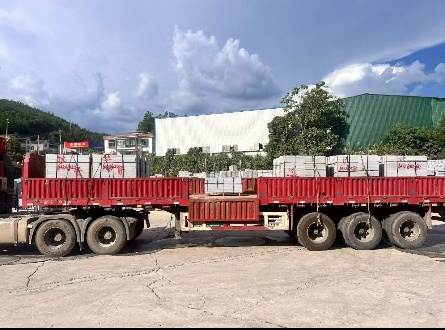 绍兴 芝麻灰花岗岩地铺石出货日常