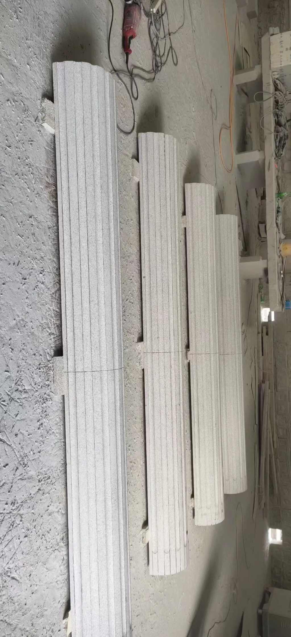 绍兴 花岗岩厂家带你看白麻花岗岩门楼大柱柱皮