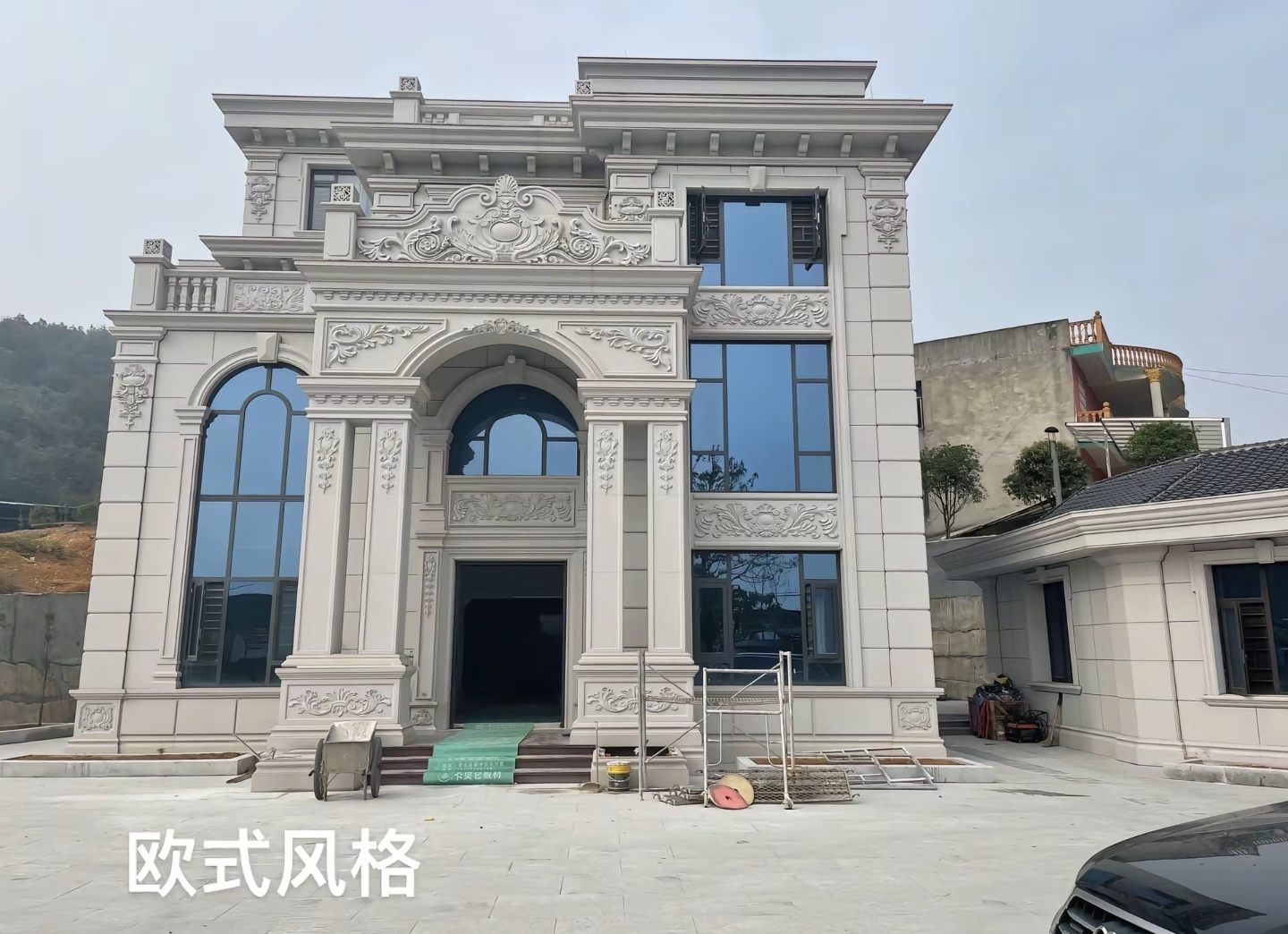 绍兴 白麻花岗岩别墅外墙干挂