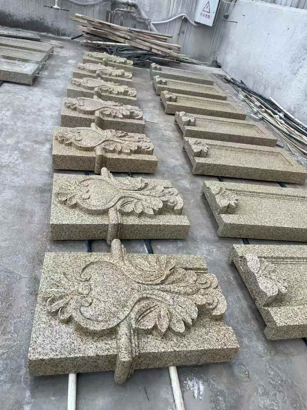 绍兴 黄金麻花岗岩别墅外墙雕刻板